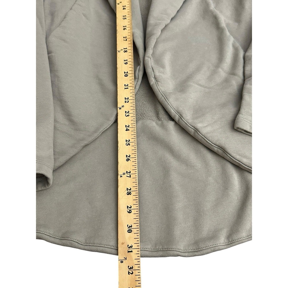 James Perse Standard Beige 100% Cotton Women's XL 4 French Terry Cardigan #KL9-6 - Picture 5 of 9